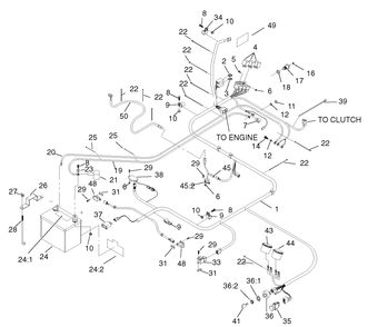 Electrical System Assembly Diagram and Parts List for 74214 (220000001-220999999)(2002) Toro Lawn Mower
