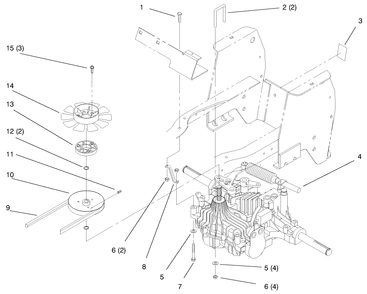 Hydro Transaxle Diagram and Parts List for 72064 7900001 - 7999999 Toro Lawn Tractor