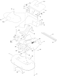Housing Assembly Diagram and Parts List for 21200 412251183 - 412999999 Toro Lawn Mower