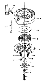 Rewind Starter N0. 590621 Diagram and Parts List for 20588 8000001 - 8999999 Toro Lawn Mower