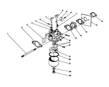 Carburetor Assembly Diagram and Parts List for 59257 5000001 - 5999999 Toro Engine