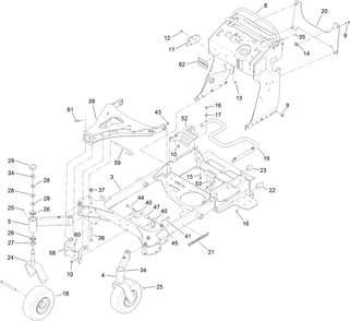 Part Location Diagram of 133-1407 Toro A-Frame Asm