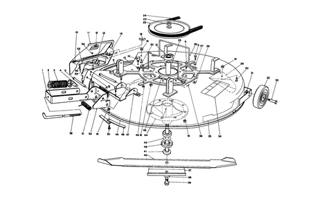 Mower Assembly-Recycler Diagram and Parts List for 56185 1000001 - 1999999 Toro Lawn Tractor