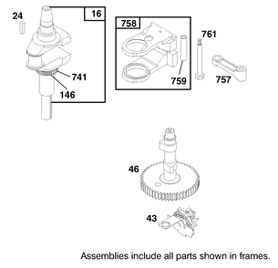 Engine Briggs & Stratton Model 28m707-1182-E1 Diagram and Parts List for 70082 8900001 - 8999999 Toro Lawn Tractor