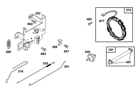 Engine Briggs & Stratton Model 283707-0156-01 Diagram and Parts List for 71200 3900001 - 3999999 Toro Lawn Tractor