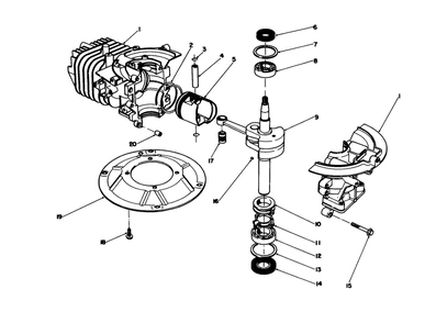 Crankshaft Assembly (Model No. 47ph7) Diagram and Parts List for 16585 8004252 - 8999999 Toro Lawn Mower
