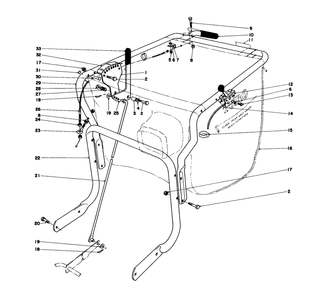 Handle Assembly (Model 62923) Diagram and Parts List for 62923 6000001 - 6999999 Toro Leaf Blower / Vacuum