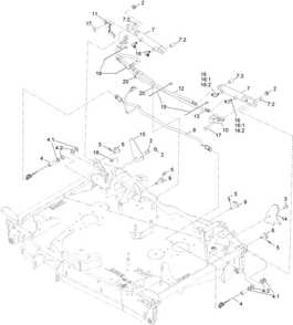 Folding Deck Hydraulic Assembly Diagram and Parts List for 74096 403247447-999999999 Toro Lawn Tractor