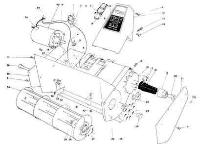Rotor Housing Assembly Diagram and Parts List for 38325C 9000001 - 9999999 Toro Snow Blower