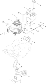 Part Location Diagram of 116-7013 Toro Engine Pulley