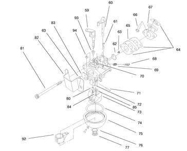 Engine Assembly (Continued) Model No. 47pt6-5 Diagram and Parts List for 38436 7900001 - 7999999 Toro Snow Blower