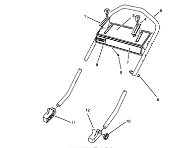 Handle Assembly Diagram and Parts List for 26630B 4900001 - 4999999 Toro Lawn Mower