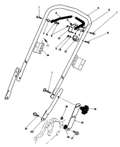 Handle Assembly Diagram and Parts List for 20577 5000001 - 5999999 Toro Lawn Mower