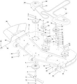 Deck Assembly Diagram and Parts List for 44430 406914110-406914137 Toro Lawn Mower