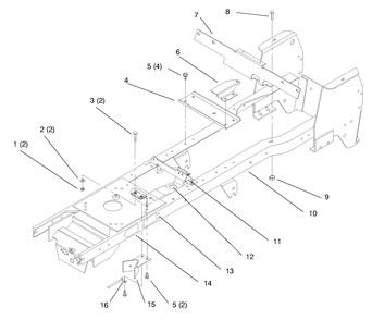 Frame Diagram and Parts List for 72110 8900600 - 8999999 Toro Lawn Tractor