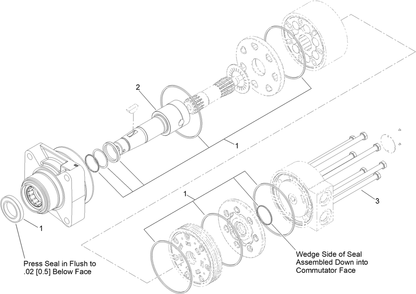 Hydraulic Motor Assembly No. 106-7654 Diagram and Parts List for 22342HA 400000000 - 411759999 Toro Lawn Tractor Accessories