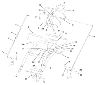 Part Location Diagram of 95-2806 Toro Wire Harness