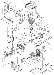 Engine Assembly Diagram and Parts List for 53030 89000001 - 89999999 Toro Edger