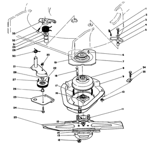Blade Brake Clutch Assembly Diagram and Parts List for 22151 3900856 - 3999999 Toro Lawn Mower