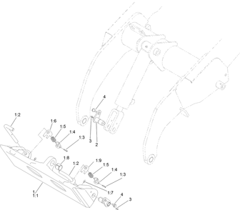 Quick Attach Assembly Diagram and Parts List for 22321 407960000 - 409799999 Toro Lawn Tractor Accessories