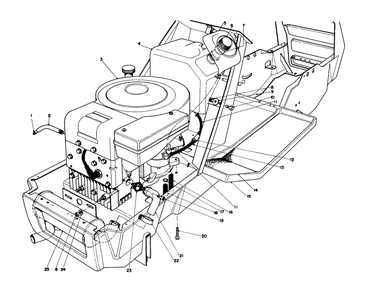Engine Assembly Diagram and Parts List for 57351 7000001 - 7999999 Toro Lawn Tractor