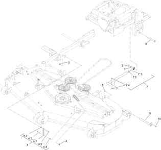 Part Location Diagram of 103-9792 Toro Deck Chain Assembly