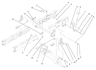 Height Of Cut Assembly Diagram and Parts List for 71205 6900001 - 6999999 Toro Lawn Tractor