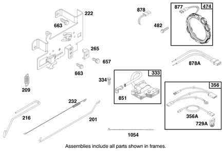 Engine Briggs & Stratton Model 28n777-0174-01 Diagram and Parts List for 71217 7900001 - 7999999 Toro Lawn Tractor