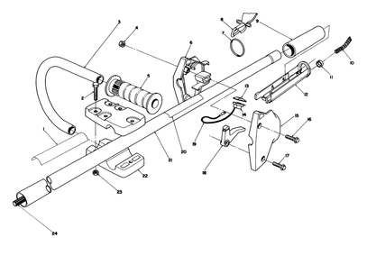 Handle Assembly Diagram and Parts List for 51644 6000001 - 6999999 Toro Trimmer