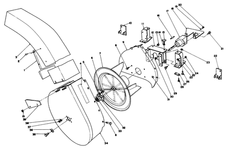 Part Location Diagram of 44-5290 Toro Deflector-Chute