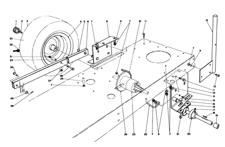 Rear Axle Assembly Diagram and Parts List for 56155 5000001 - 5999999 Toro Lawn Tractor