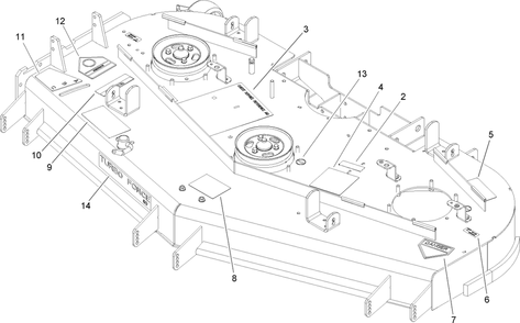 Part Location Diagram of 107-1622 Toro Decal-Adjustment, Baffle