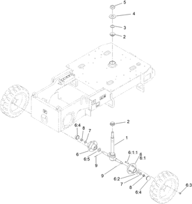 Steering Assembly Diagram and Parts List for 68037 413000000 - 999999999 Toro Lawn Tractor Accessories