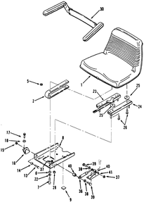 Seat Diagram and Parts List for 41-20OE03 2000001 - 2999999 Toro Lawn Tractor