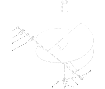 30 Inch Standard Auger Bit Assembly Diagram and Parts List for 22558  Toro Auger