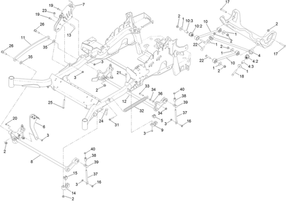 Deck Lift Assembly Diagram and Parts List for 74902TE (316000001-316999999)(2016) Toro Lawn Mower