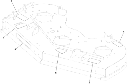 Deck Decal Assembly Diagram and Parts List for 74519 400000000-403253174 Toro Lawn Mower