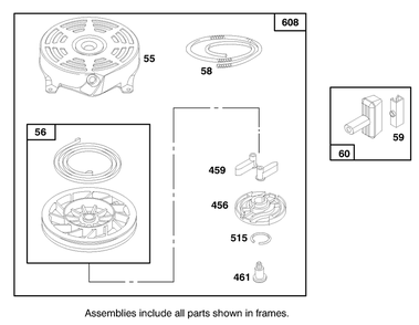 Engine Briggs & Stratton Model 12h802-1758-A1 Diagram and Parts List for 20457 7900001 - 7999999 Toro Lawn Mower