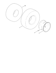 Wheel And Tire Assembly 2 Diagram and Parts List for 74624 311000001 AND UP Toro Lawn Mower