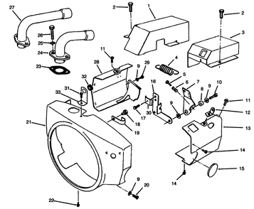 Engine Air Housing-Onan P220g Type I/10808d Diagram and Parts List for 30620 490001 - 499999 Toro Lawn Tractor