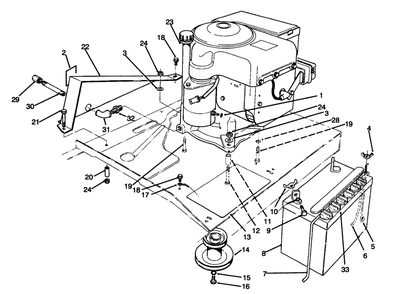 Engine Assembly Diagram and Parts List for 70060 39000001 - 39999999 Toro Lawn Tractor