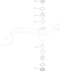 Idler Arm Assembly Diagram and Parts List for 39521 409760523-999999999 Toro Aerator