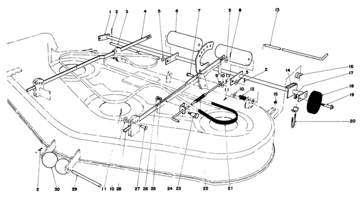 Mower Lift Assembly Diagram and Parts List for 57357 3000001 - 3999999 Toro Lawn Tractor