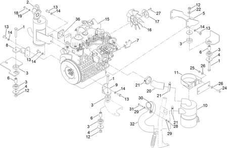 Engine, Exhaust And Air Intake Assembly Diagram and Parts List for 72267 400000000-406395552 Toro Lawn Mower