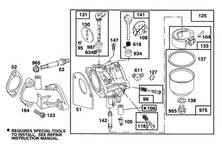 Engine Briggs & Stratton Model 283707-0156-01 Diagram and Parts List for 71200 3900001 - 3999999 Toro Lawn Tractor