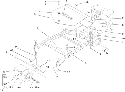 Part Location Diagram of 105-3165-01 Toro Cover-Frame, Carrier