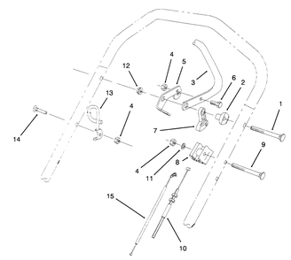 Traction Control Assembly Diagram and Parts List for 26635BC 4900001 - 4999999 Toro Lawn Mower