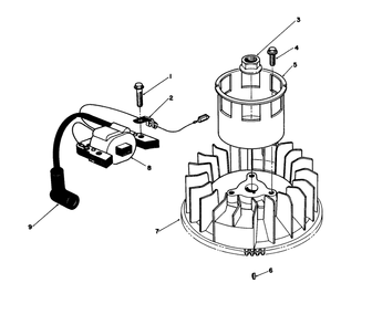 Magneto & Flywheel Assembly (Model No. Vmh7) Diagram and Parts List for 20620 8000001 - 8999999 Toro Lawn Mower