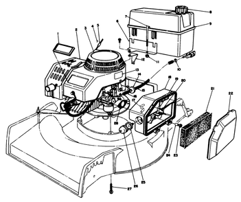 Engine Assembly Diagram and Parts List for 22580 0000001 - 0999999 Toro Lawn Mower