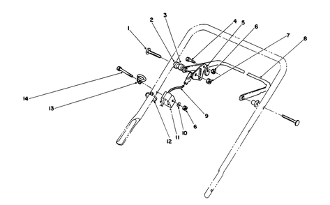 Traction Control Assembly Diagram and Parts List for 16402 1000001 - 1999999 Toro Lawn Mower